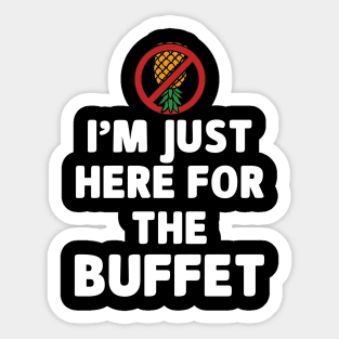 No Swinger Pineapple I'm Just Here for the Buffet Meme Sticker